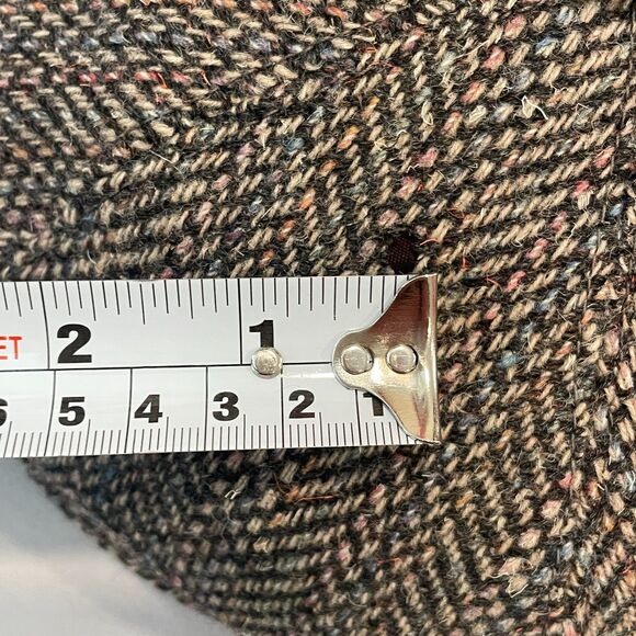 ~ Vintage Pendleton* Sm Wool Driving Cap* Brown Newsboy Plaid Tweed Hat Vtg GUC* - Picture 7 of 13